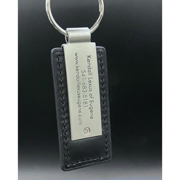 LEXUS OEM Black & Brown Leather Key Chain Rings Set Dealer Eugene OR Lot 2 - Picture 8 of 8